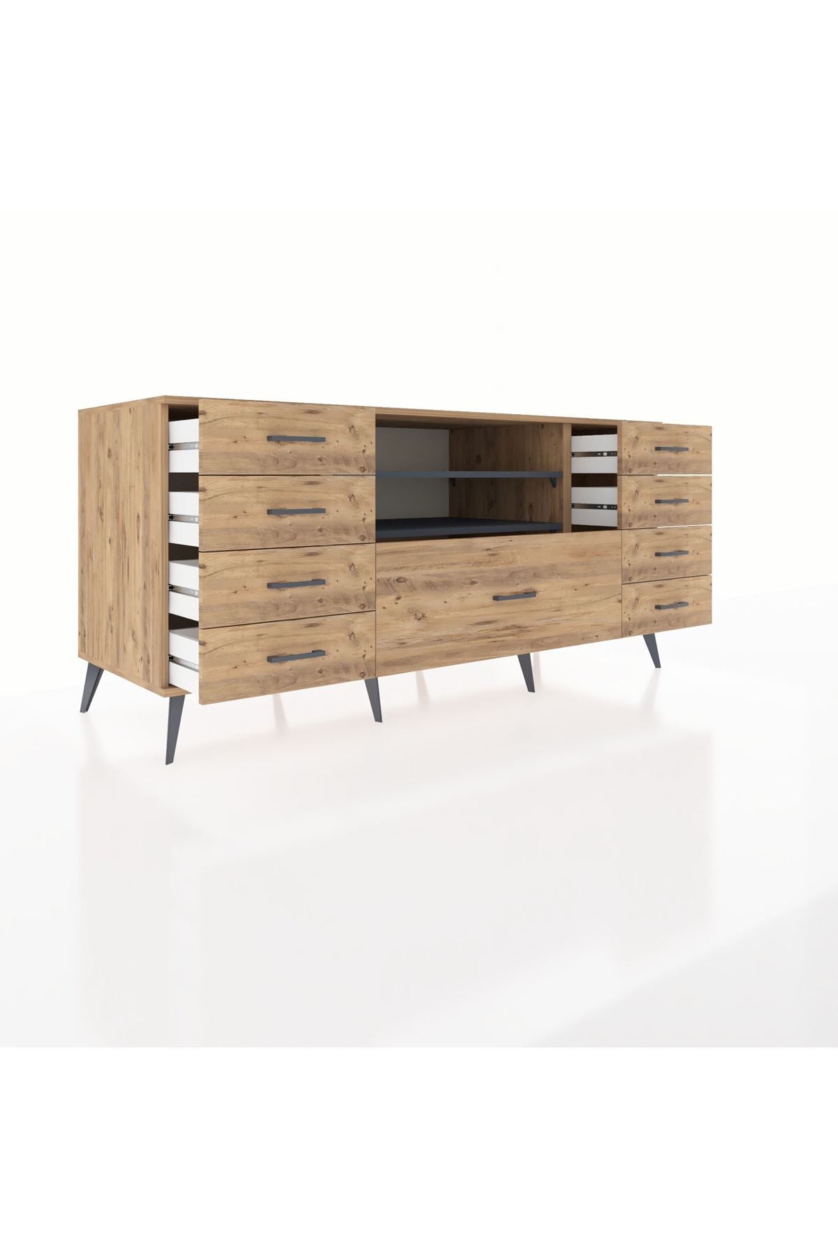Kronos Konsol 2 Raflı 9 Çekmeceli 176x59x83 - S610M039V27C