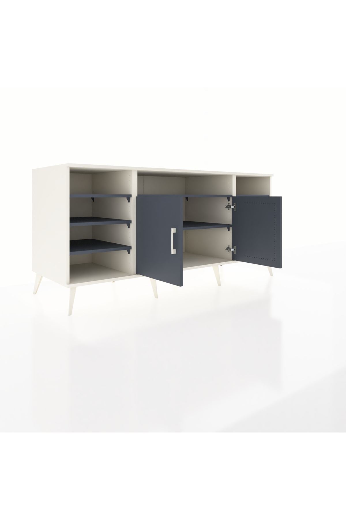 Kronos Konsol 8 Raflı 2 Kapaklı 176x59x83 - S610M042V08C