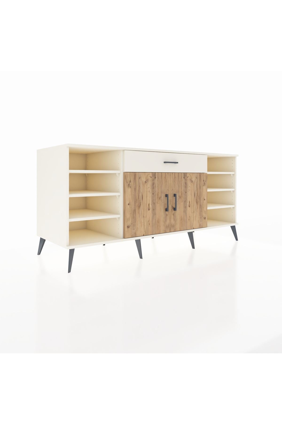 Kronos Konsol 7 Raflı Tek Çekmeceli 2 Kapaklı 176x59x83 - S610M043V01C