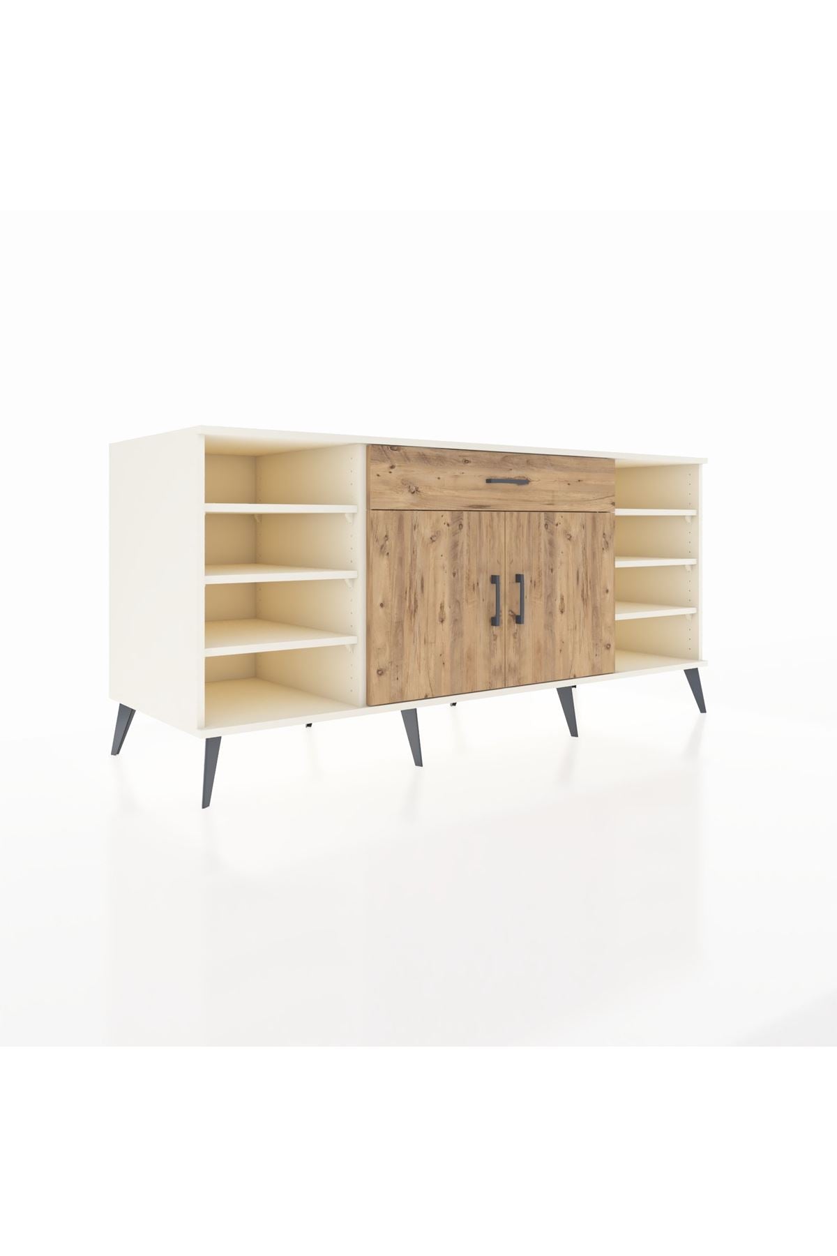 Kronos Konsol 7 Raflı Tek Çekmeceli 2 Kapaklı 176x59x83 - S610M043V03C