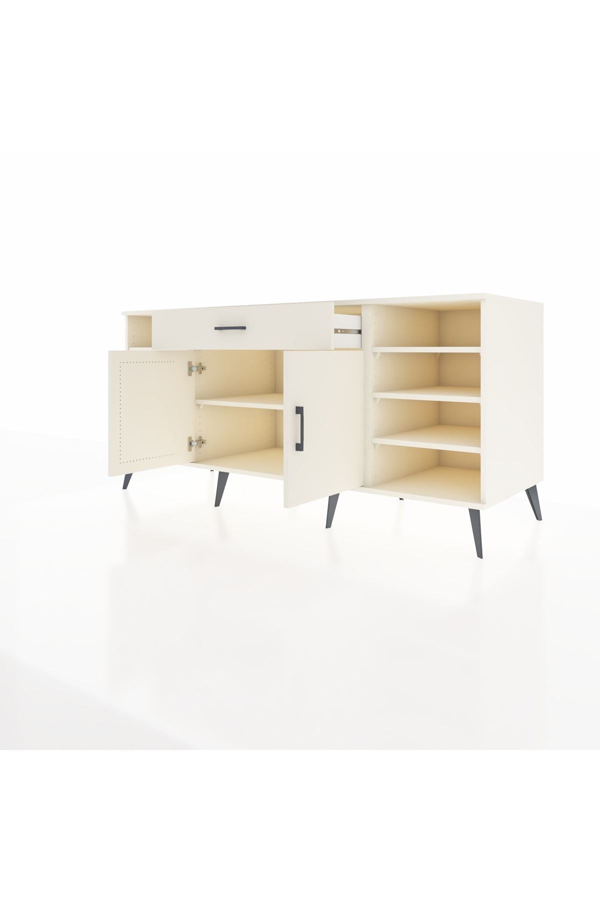 Kronos Konsol 7 Raflı Tek Çekmeceli 2 Kapaklı 176x59x83 - S610M043V04C