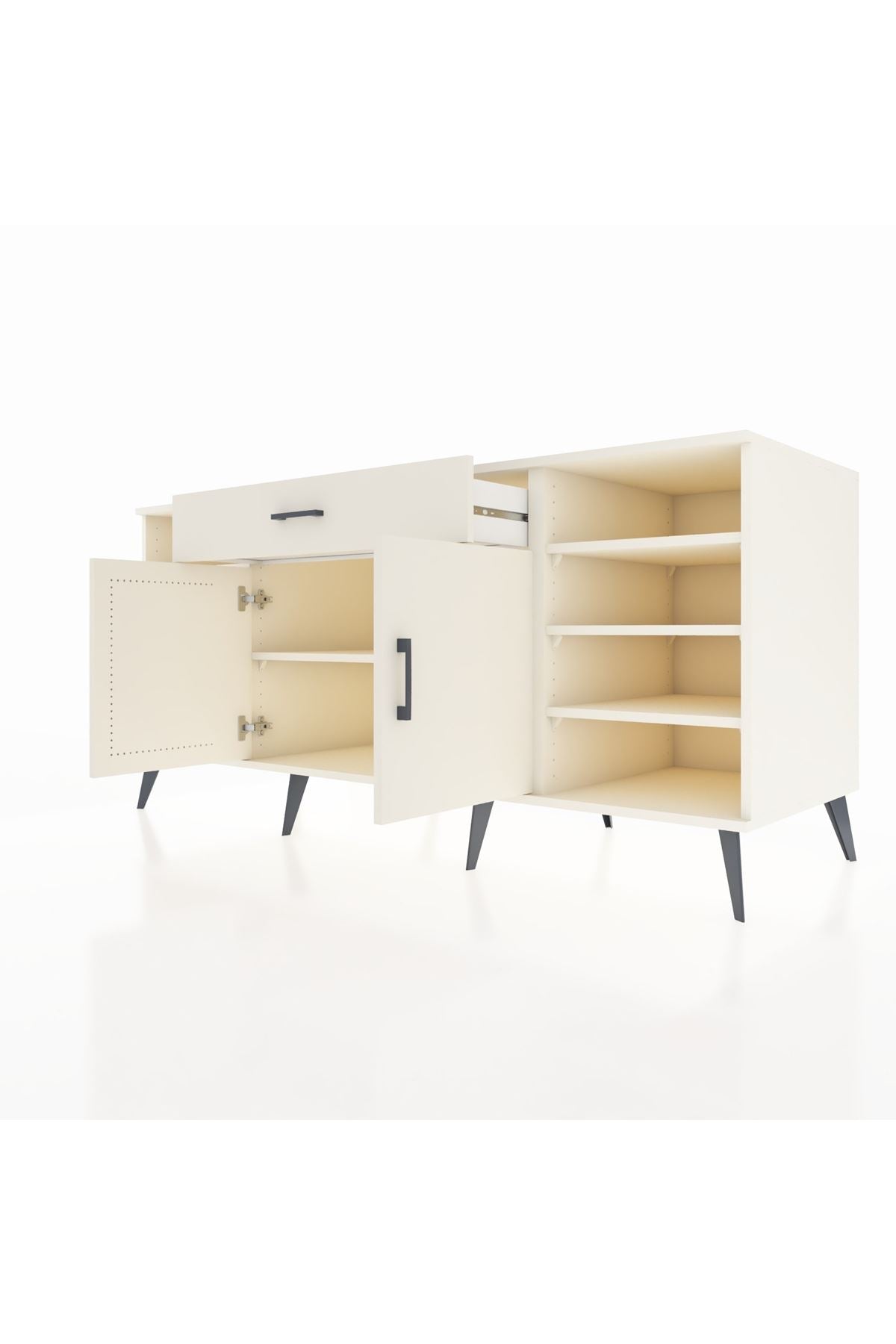 Kronos Konsol 7 Raflı Tek Çekmeceli 2 Kapaklı 176x59x83 - S610M043V04C