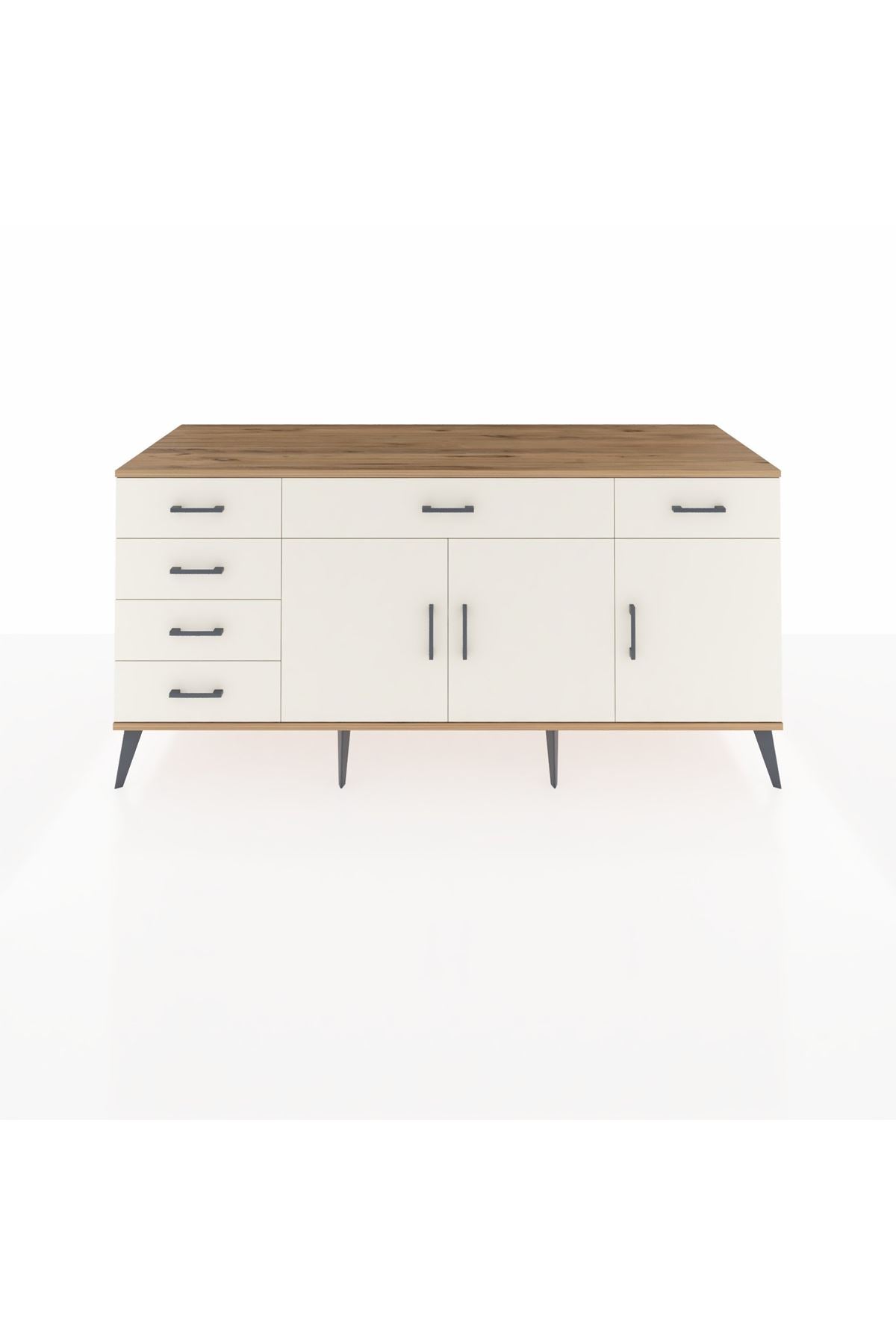 Kronos Konsol 2 Raflı 6 Çekmeceli 3 Kapaklı 176x59x83 - S610M032V22C