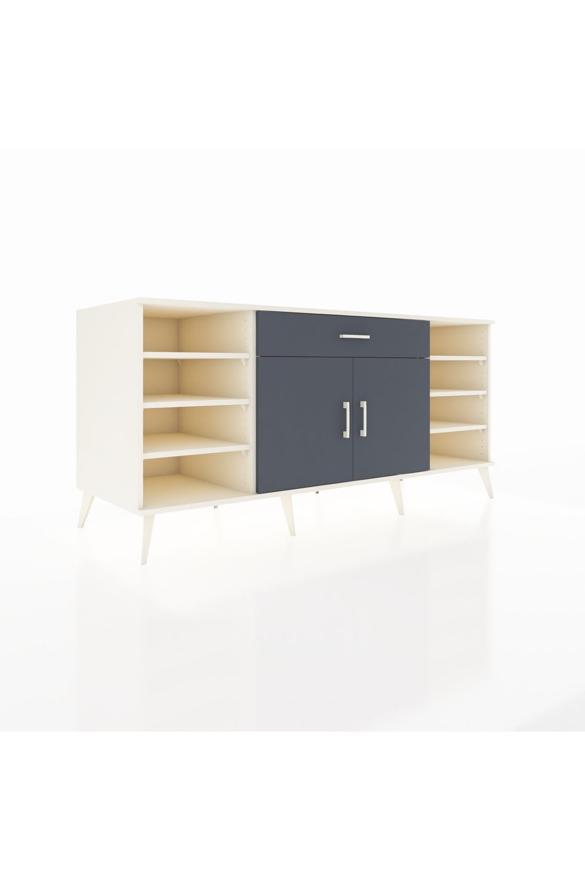 Kronos Konsol 7 Raflı Tek Çekmeceli 2 Kapaklı 176x59x83 - S610M043V08C