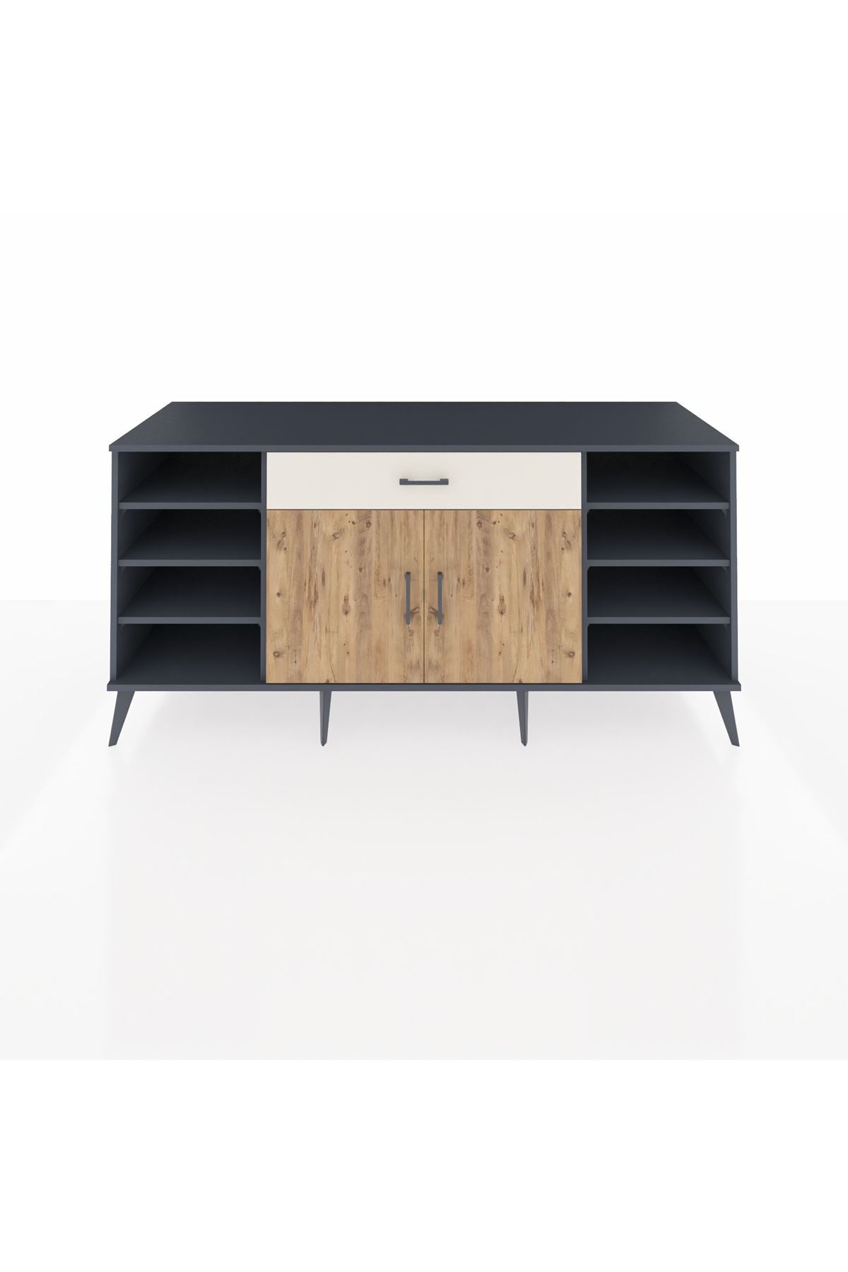 Kronos Konsol 7 Raflı Tek Çekmeceli 2 Kapaklı 176x59x83 - S610M043V10C