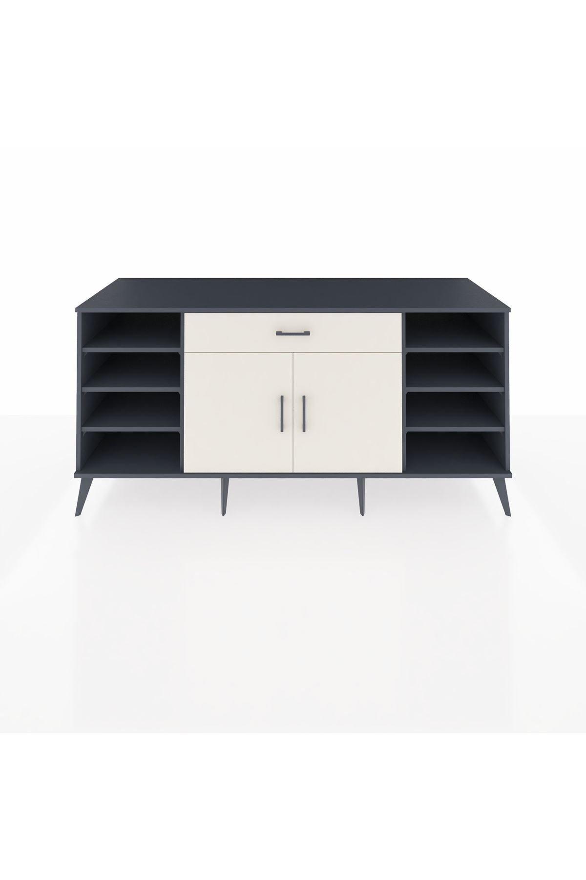 Kronos Konsol 7 Raflı Tek Çekmeceli 2 Kapaklı 176x59x83 - S610M043V13C