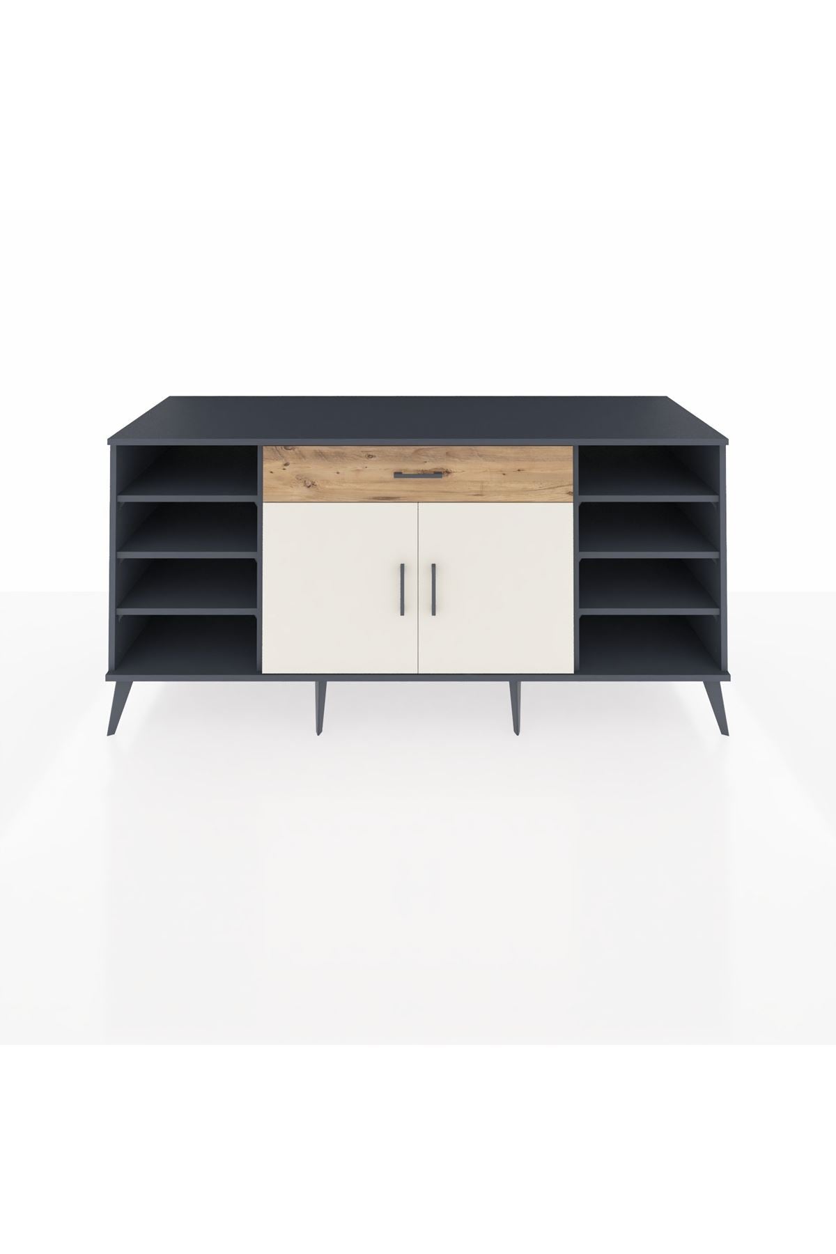 Kronos Konsol 7 Raflı Tek Çekmeceli 2 Kapaklı 176x59x83 - S610M043V15C