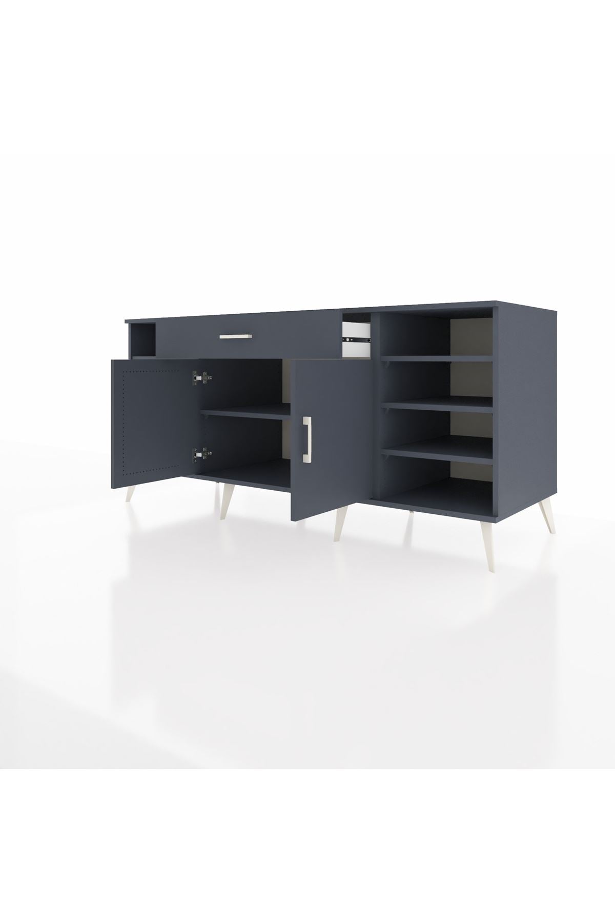 Kronos Konsol 7 Raflı Tek Çekmeceli 2 Kapaklı 176x59x83 - S610M043V17C