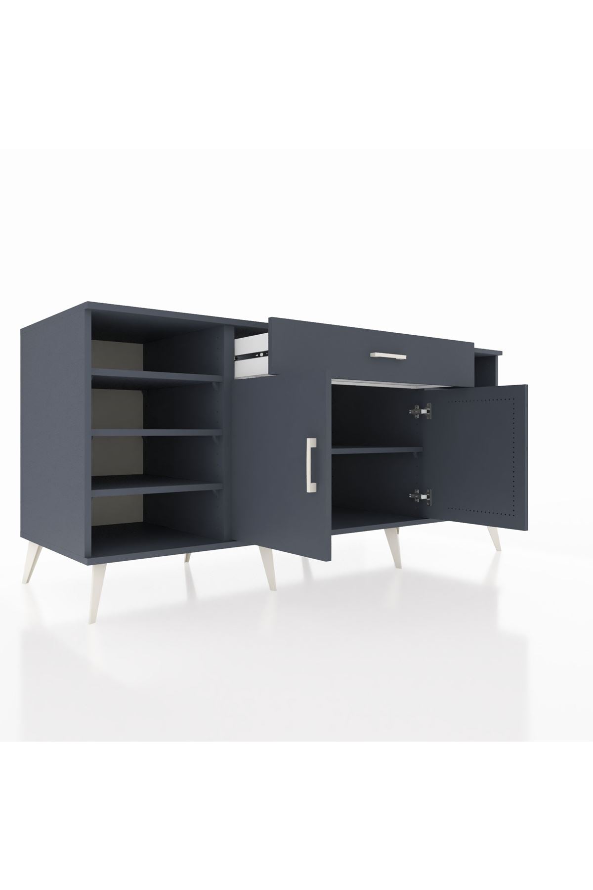 Kronos Konsol 7 Raflı Tek Çekmeceli 2 Kapaklı 176x59x83 - S610M043V17C