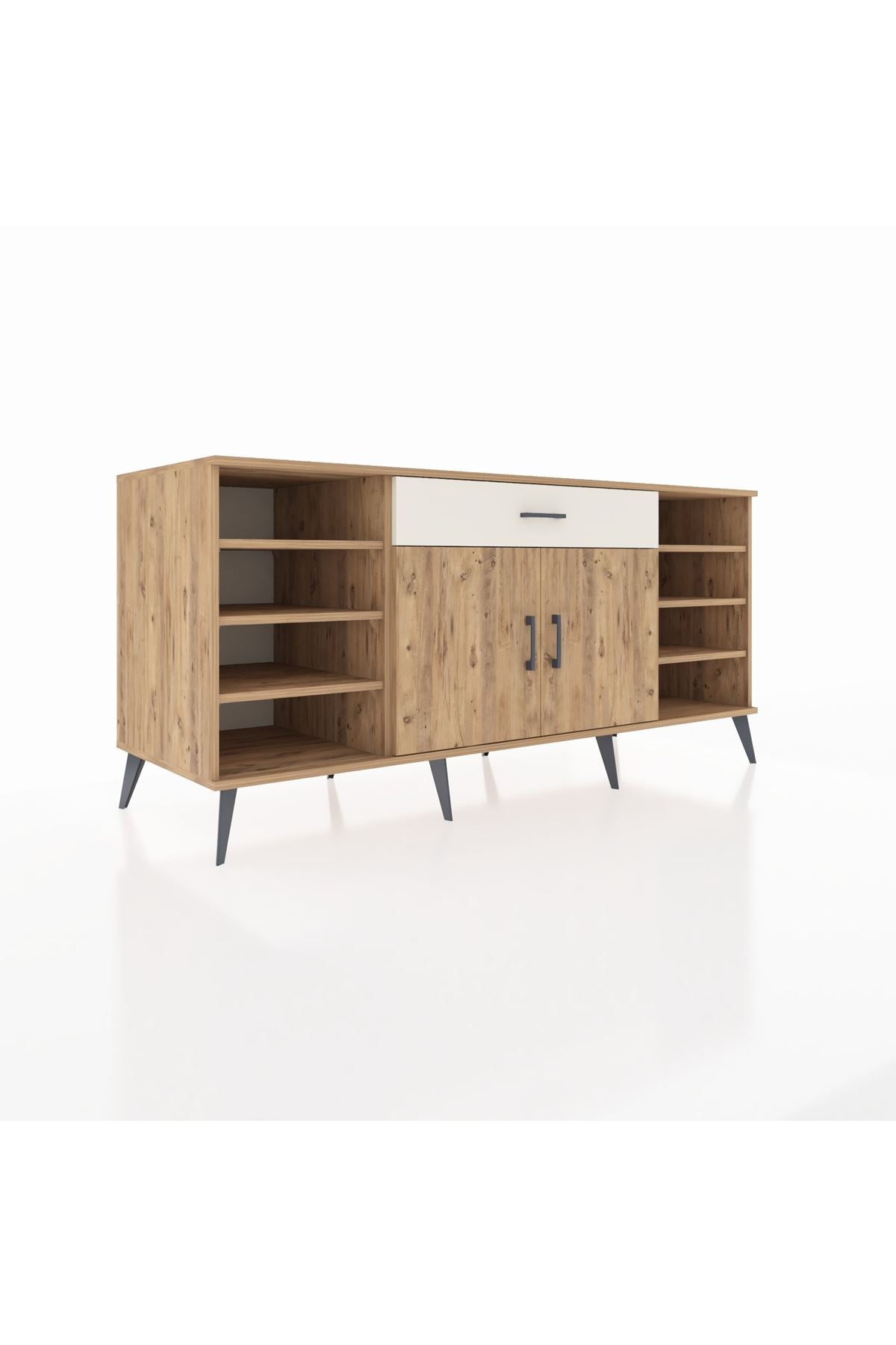 Kronos Konsol 7 Raflı Tek Çekmeceli 2 Kapaklı 176x59x83 - S610M043V19C