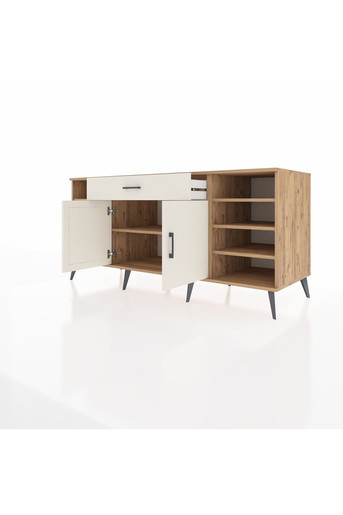 Kronos Konsol 7 Raflı Tek Çekmeceli 2 Kapaklı 176x59x83 - S610M043V22C