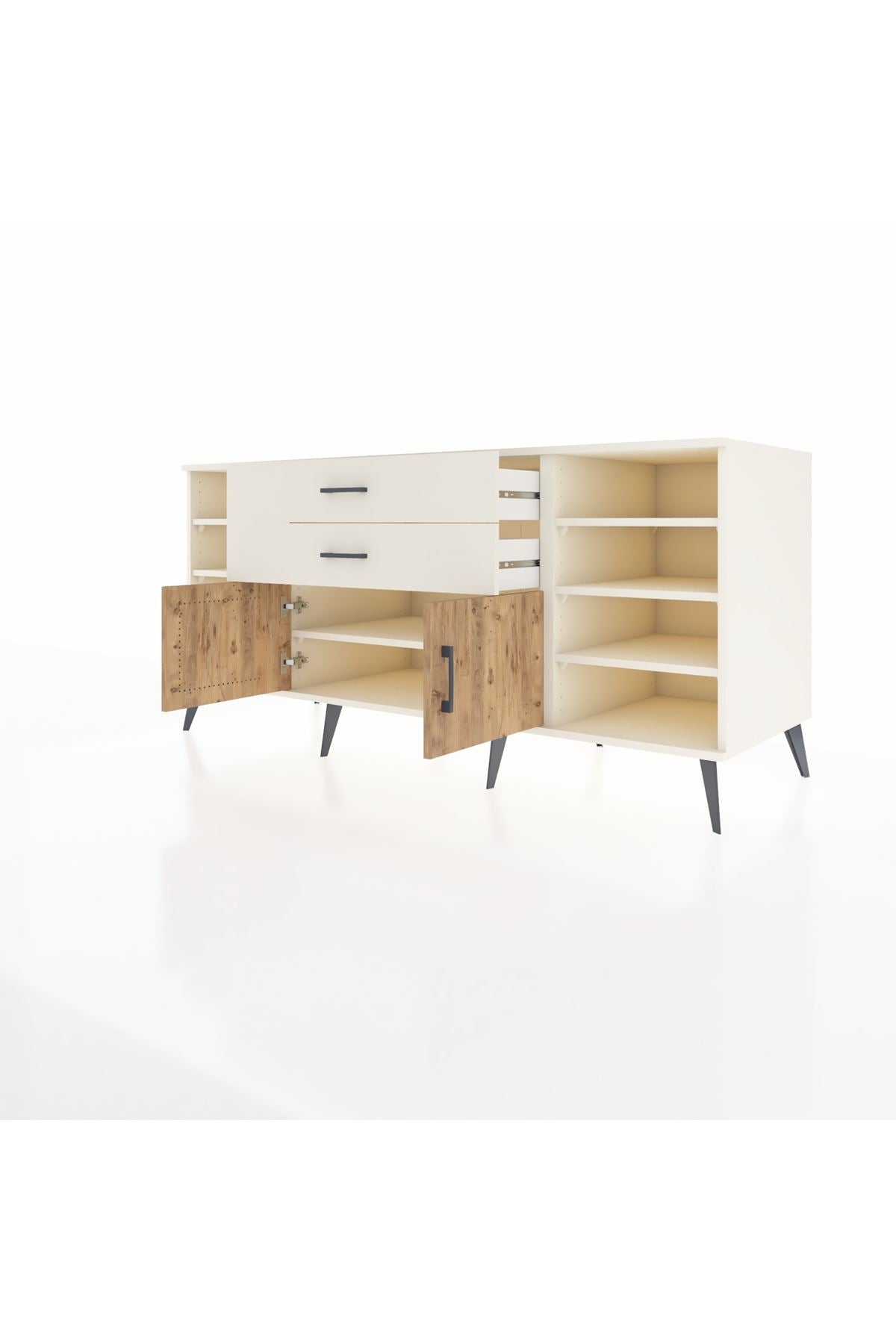 Kronos Konsol 7 Raflı 2 Çekmeceli 2 Kapaklı 176x59x83 - S610M044V01C