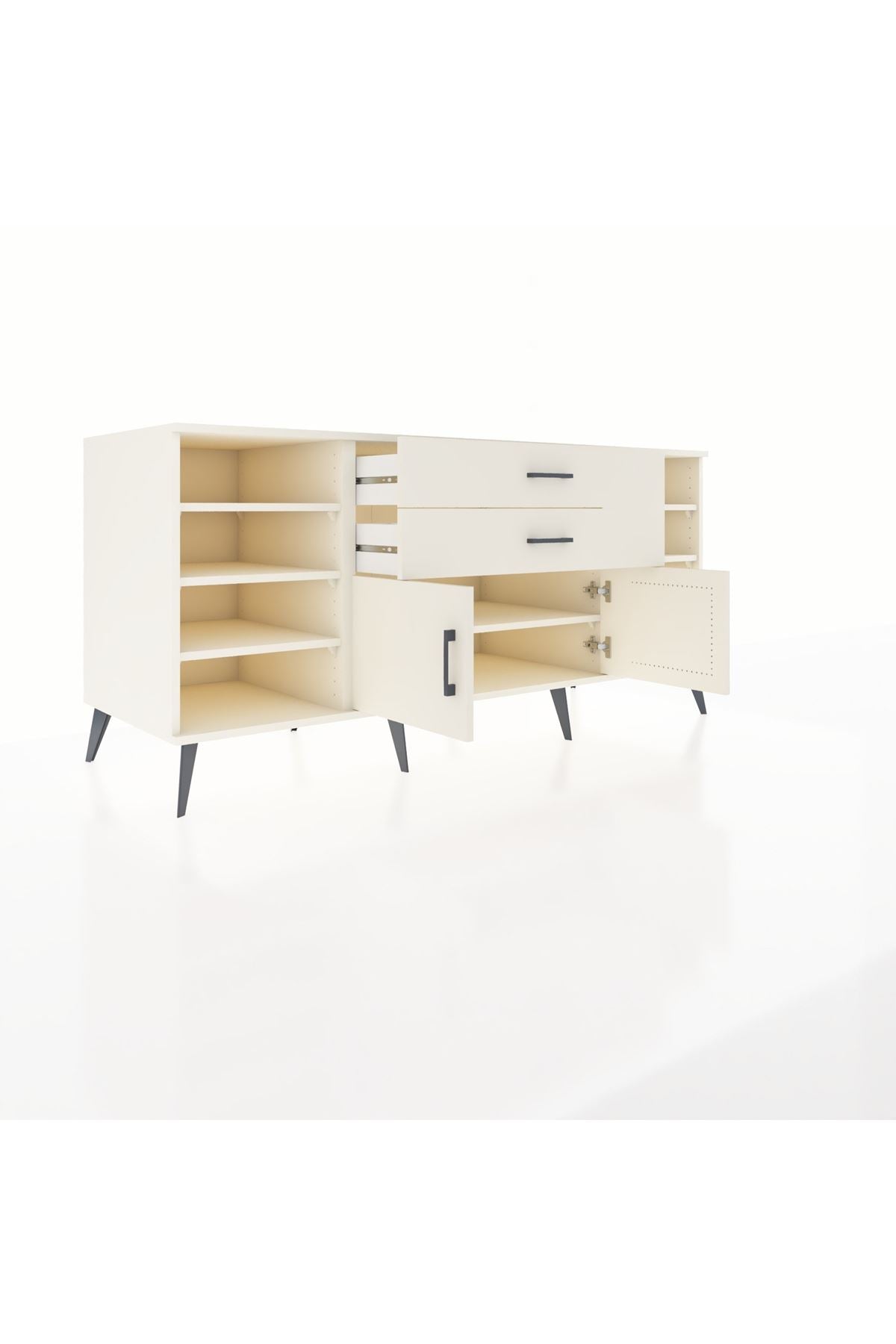 Kronos Konsol 7 Raflı 2 Çekmeceli 2 Kapaklı 176x59x83 - S610M044V04C