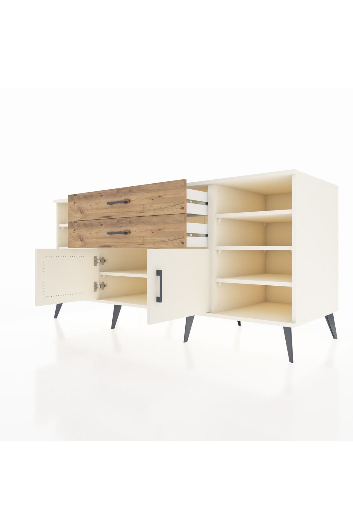 Kronos Konsol 7 Raflı 2 Çekmeceli 2 Kapaklı 176x59x83 - S610M044V06C