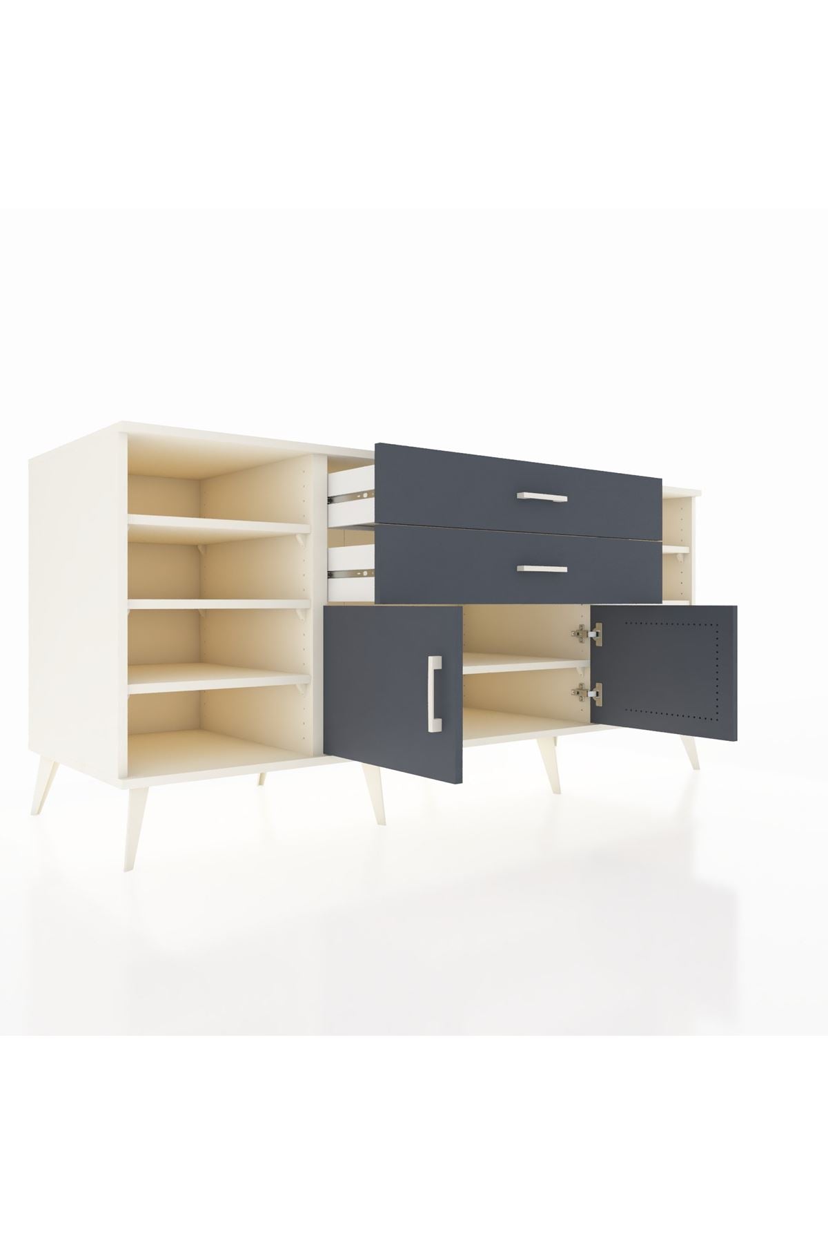 Kronos Konsol 7 Raflı 2 Çekmeceli 2 Kapaklı 176x59x83 - S610M044V08C