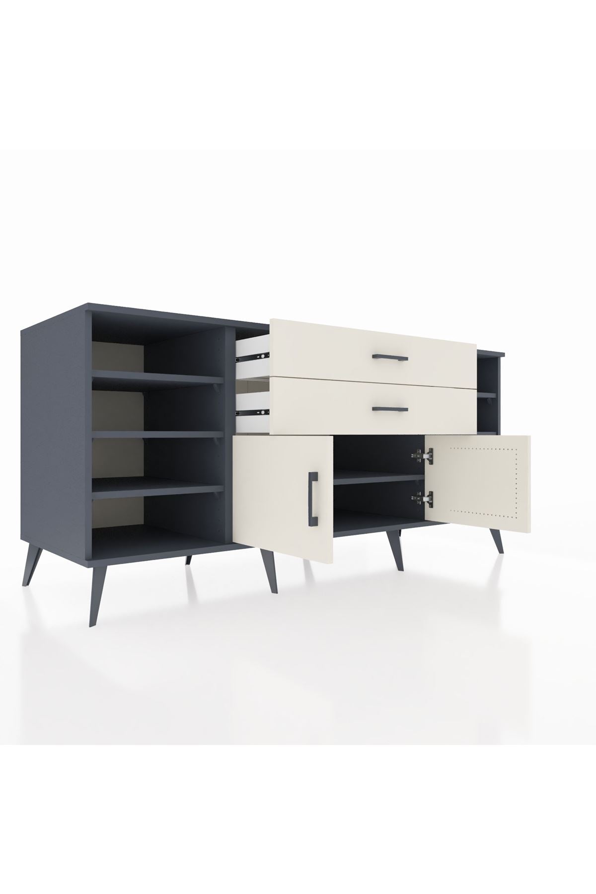 Kronos Konsol 7 Raflı 2 Çekmeceli 2 Kapaklı 176x59x83 - S610M044V13C