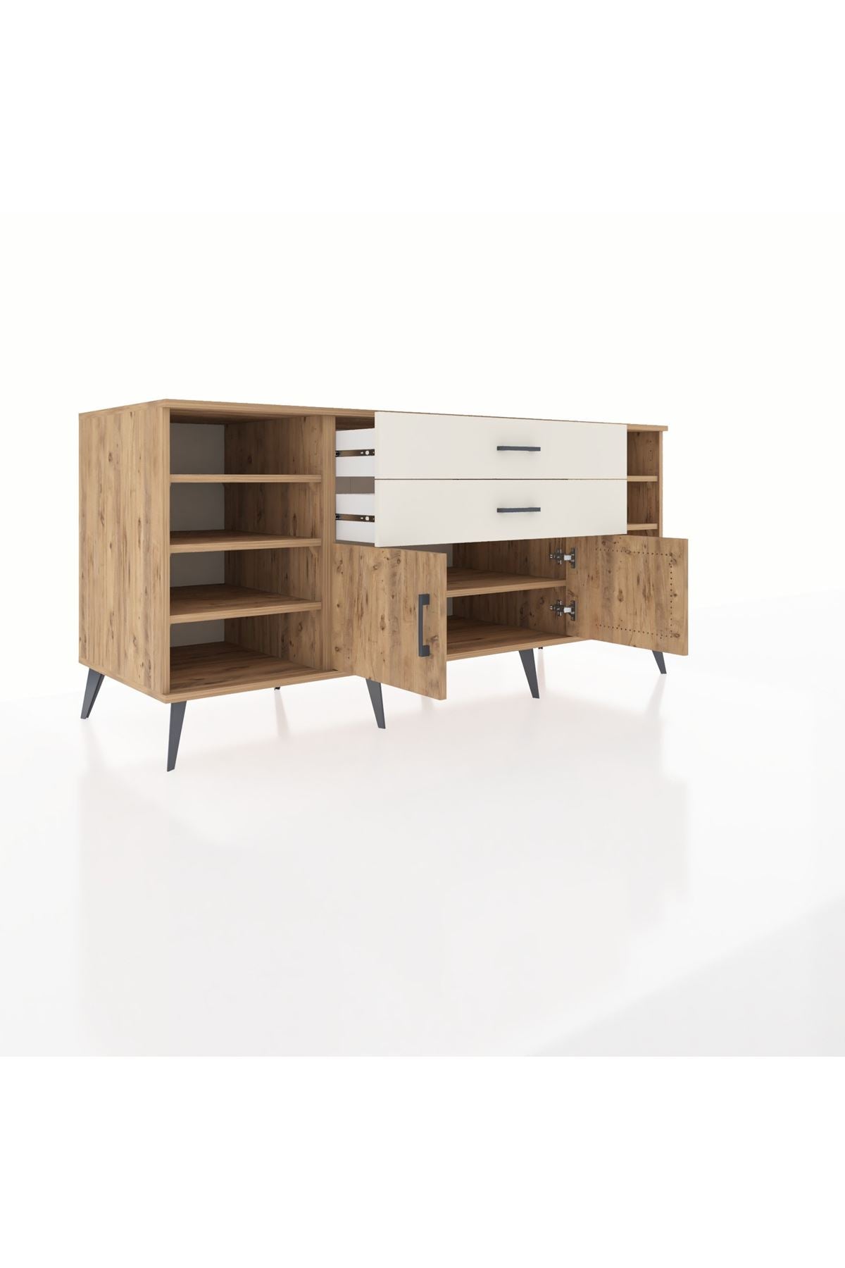 Kronos Konsol 7 Raflı 2 Çekmeceli 2 Kapaklı 176x59x83 - S610M044V19C