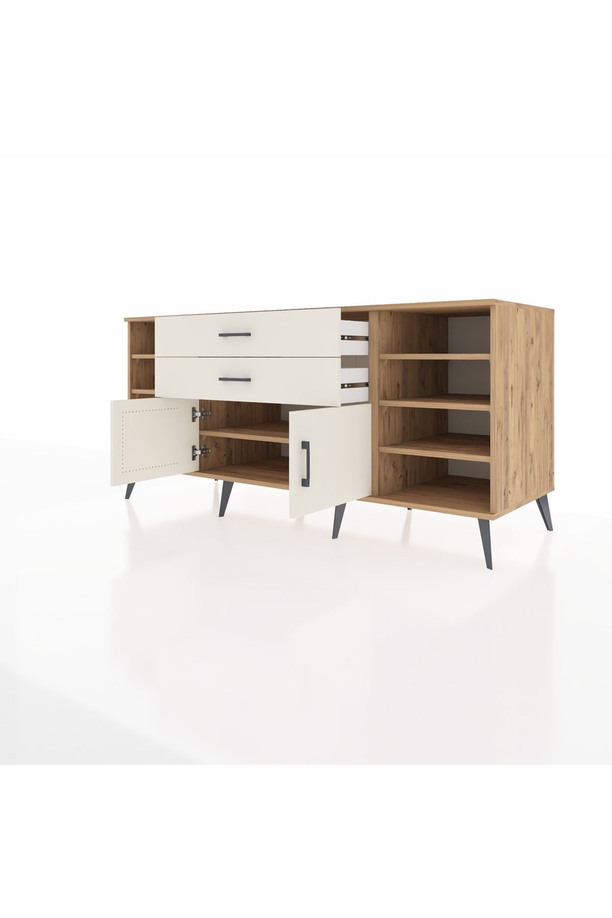 Kronos Konsol 7 Raflı 2 Çekmeceli 2 Kapaklı 176x59x83 - S610M044V22C