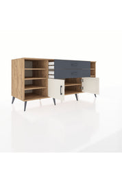 Kronos Konsol 7 Raflı 2 Çekmeceli 2 Kapaklı 176x59x83 - S610M044V23C