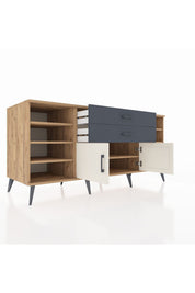 Kronos Konsol 7 Raflı 2 Çekmeceli 2 Kapaklı 176x59x83 - S610M044V23C