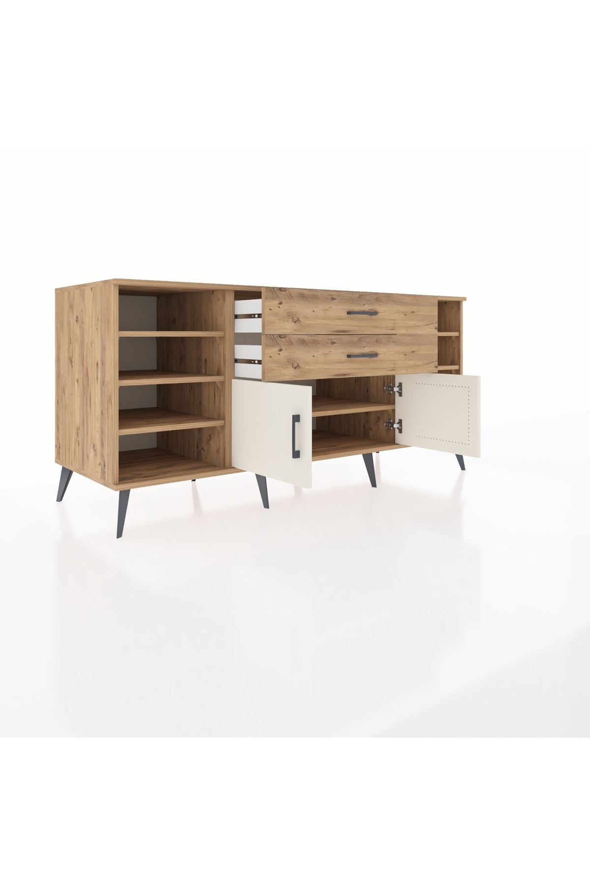 Kronos Konsol 7 Raflı 2 Çekmeceli 2 Kapaklı 176x59x83 - S610M044V24C