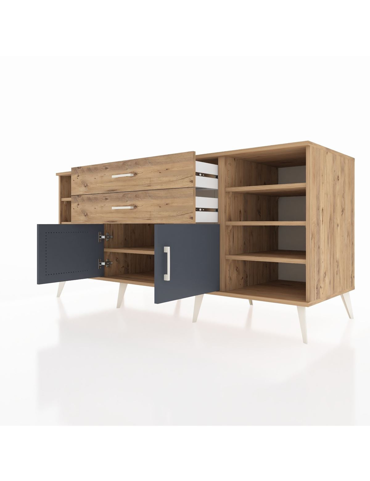 Kronos Konsol 7 Raflı 2 Çekmeceli 2 Kapaklı 176x59x83 - S610M044V27C