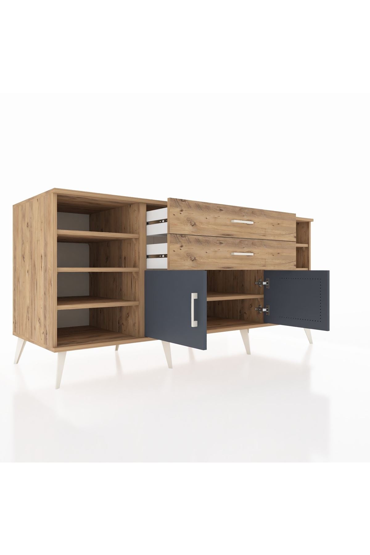 Kronos Konsol 7 Raflı 2 Çekmeceli 2 Kapaklı 176x59x83 - S610M044V27C