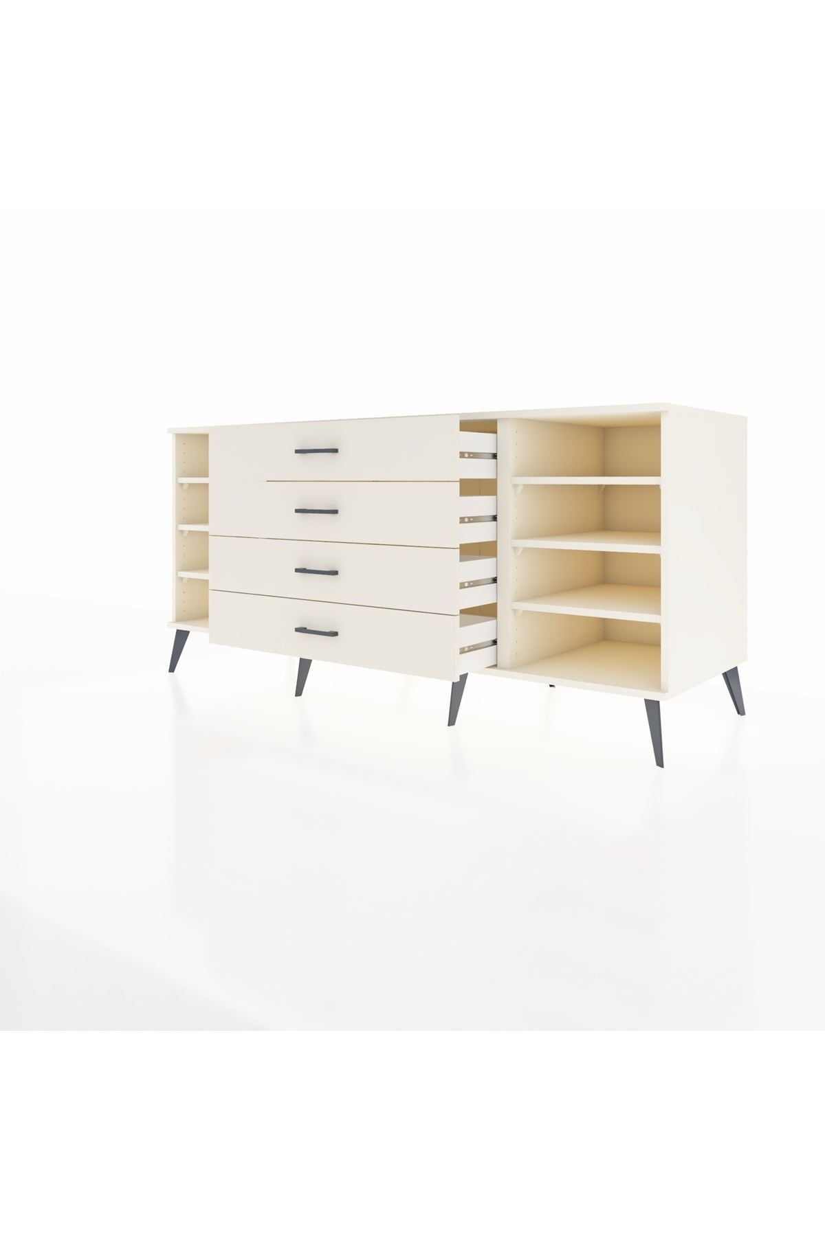 Kronos Konsol 6 Raflı 4 Çekmeceli 176x59x83 - S610M045V04C