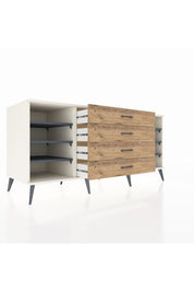 Kronos Konsol 6 Raflı 4 Çekmeceli 176x59x83 - S610M045V09C