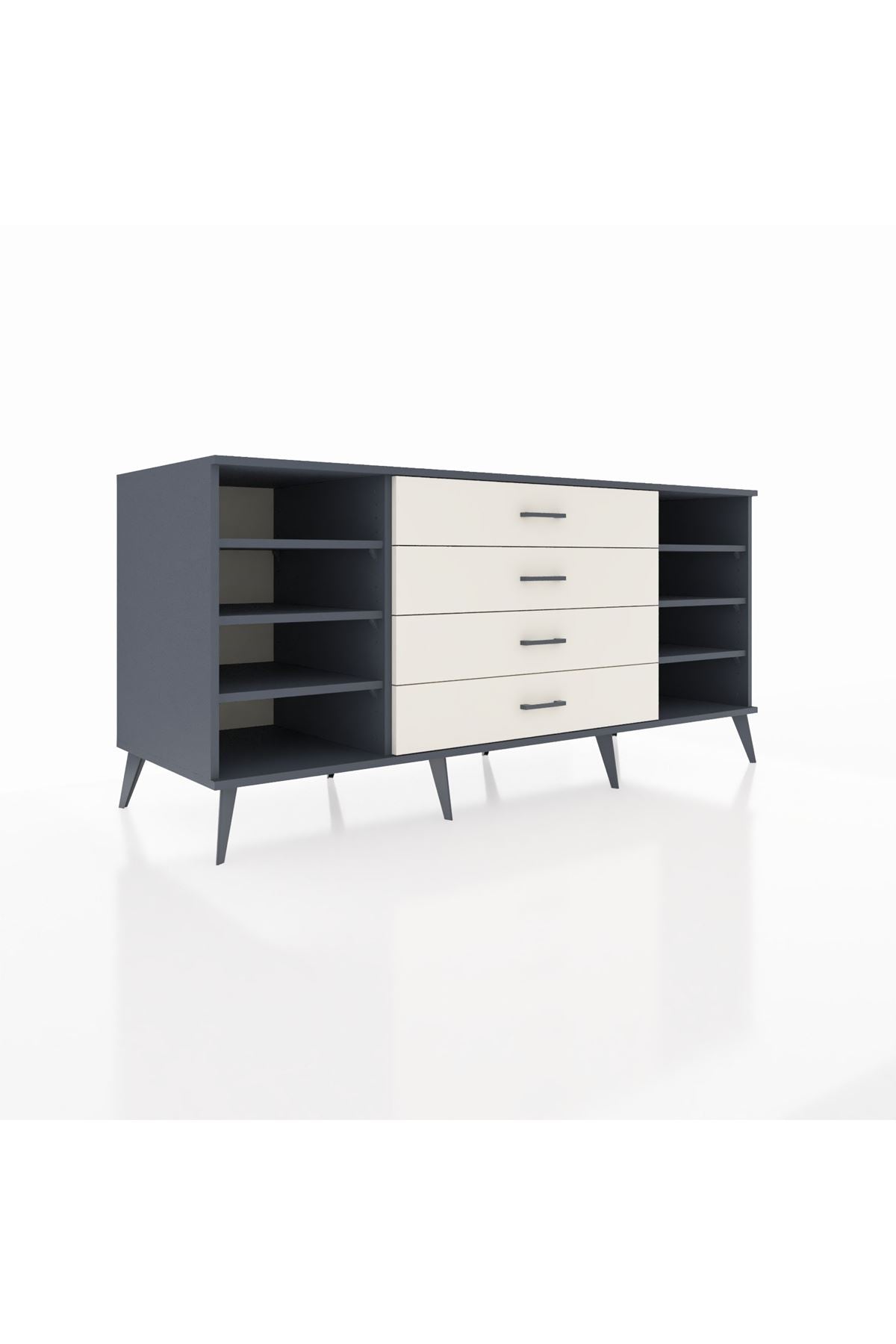 Kronos Konsol 6 Raflı 4 Çekmeceli 176x59x83 - S610M045V16C