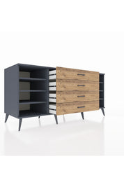 Kronos Konsol 6 Raflı 4 Çekmeceli 176x59x83 - S610M045V18C