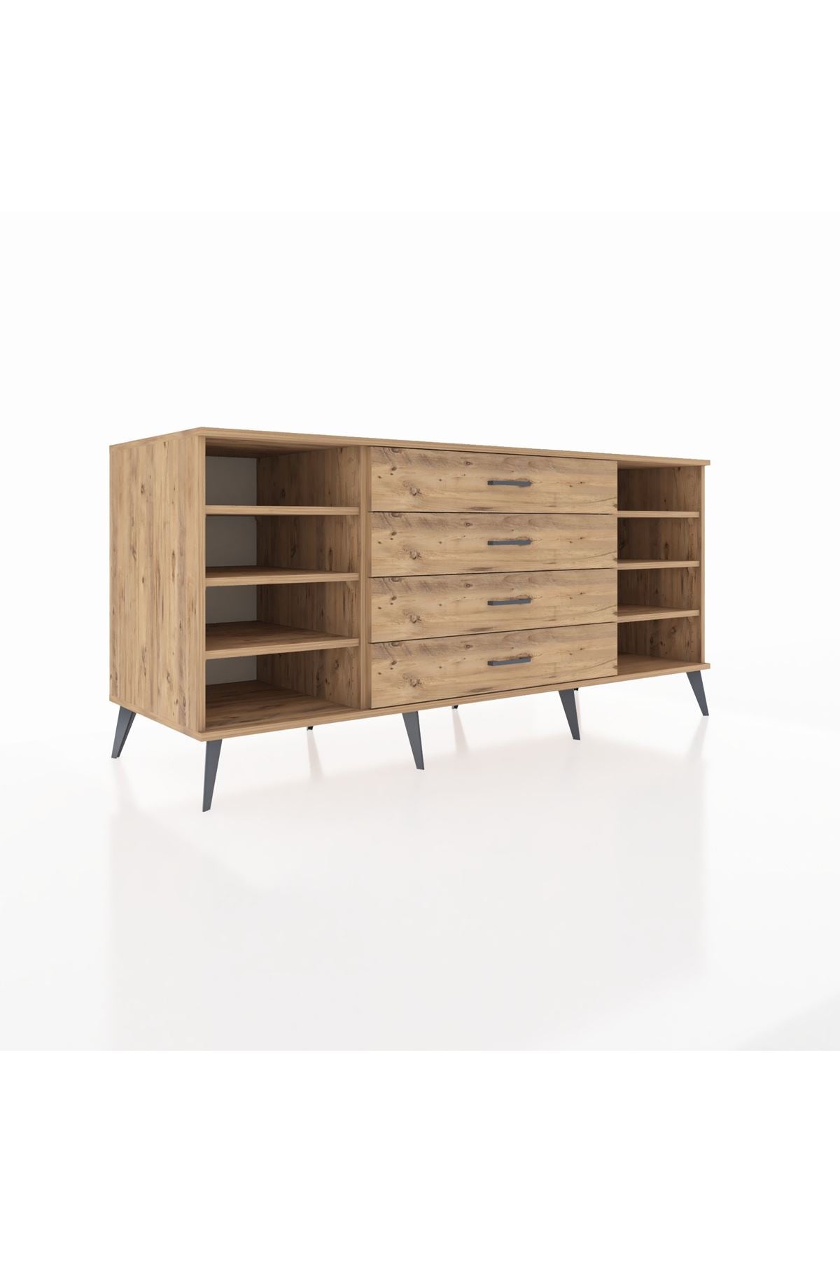 Kronos Konsol 6 Raflı 4 Çekmeceli 176x59x83 - S610M045V21C