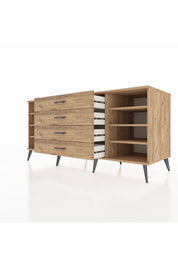 Kronos Konsol 6 Raflı 4 Çekmeceli 176x59x83 - S610M045V21C