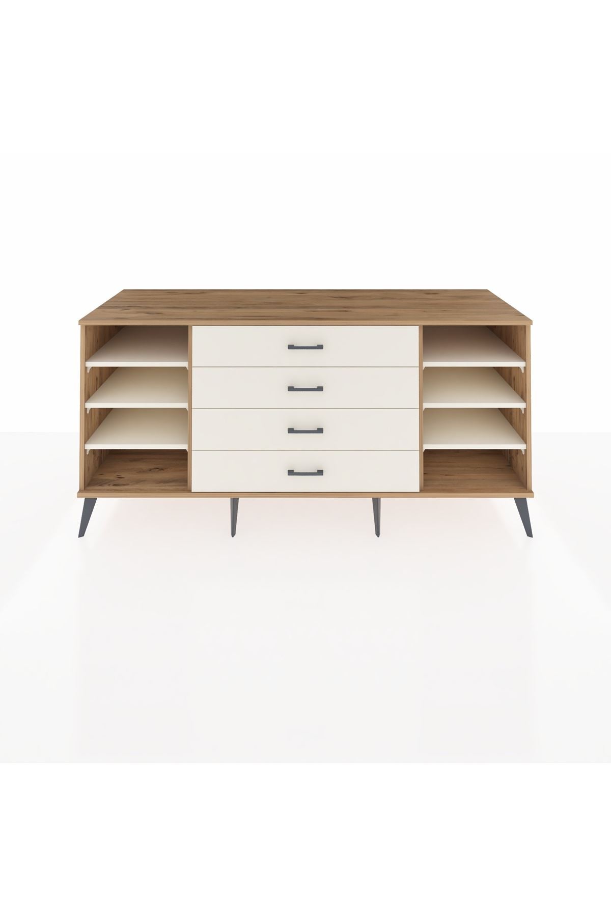 Kronos Konsol 6 Raflı 4 Çekmeceli 176x59x83 - S610M045V22C