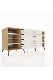 Kronos Konsol 6 Raflı 4 Çekmeceli 176x59x83 - S610M045V22C