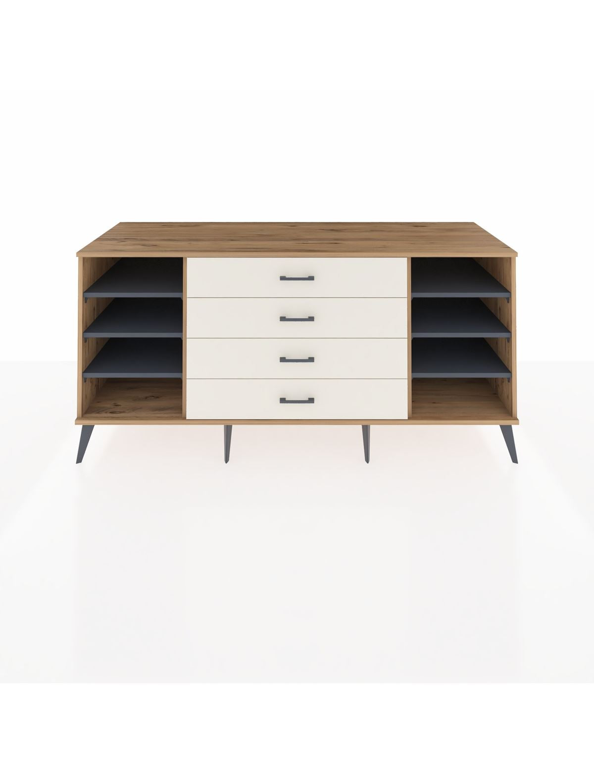 Kronos Konsol 6 Raflı 4 Çekmeceli 176x59x83 - S610M045V25C
