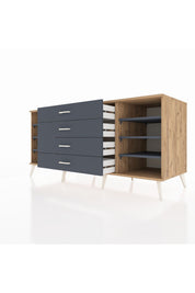 Kronos Konsol 6 Raflı 4 Çekmeceli 176x59x83 - S610M045V26C