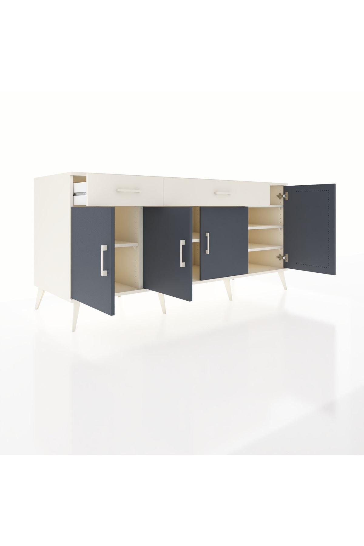 Kronos Konsol 5 Raflı 2 Çekmeceli 4 Kapaklı 176x59x83 - S610M046V07C