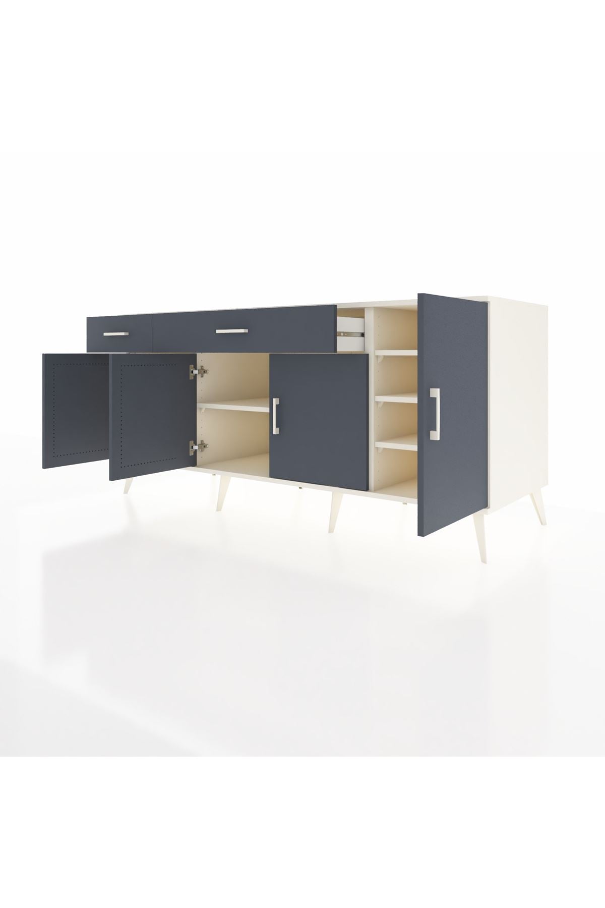 Kronos Konsol 5 Raflı 2 Çekmeceli 4 Kapaklı 176x59x83 - S610M046V08C