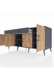 Kronos Konsol 5 Raflı 2 Çekmeceli 4 Kapaklı 176x59x83 - S610M046V11C
