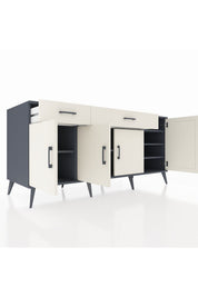 Kronos Konsol 5 Raflı 2 Çekmeceli 4 Kapaklı 176x59x83 - S610M046V13C