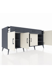 Kronos Konsol 5 Raflı 2 Çekmeceli 4 Kapaklı 176x59x83 - S610M046V14C