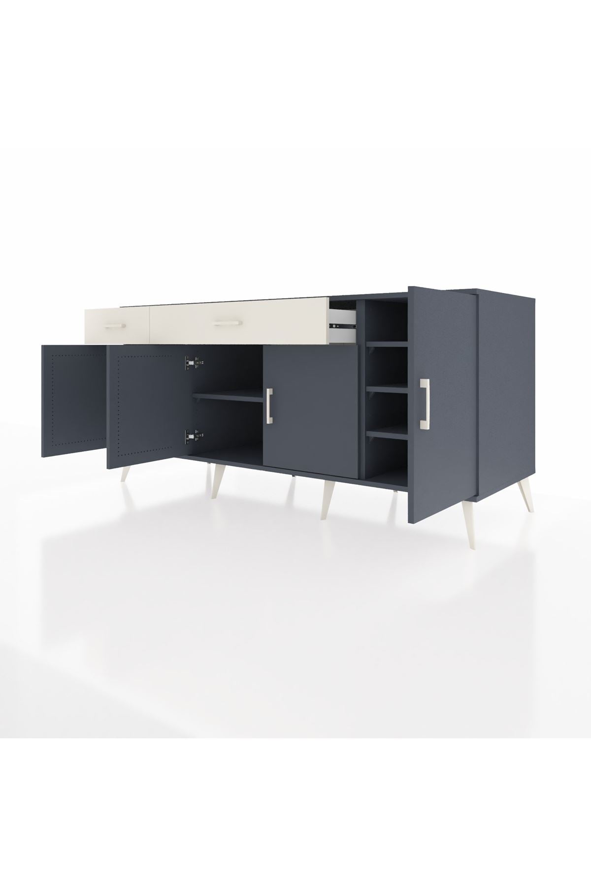 Kronos Konsol 5 Raflı 2 Çekmeceli 4 Kapaklı 176x59x83 - S610M046V16C