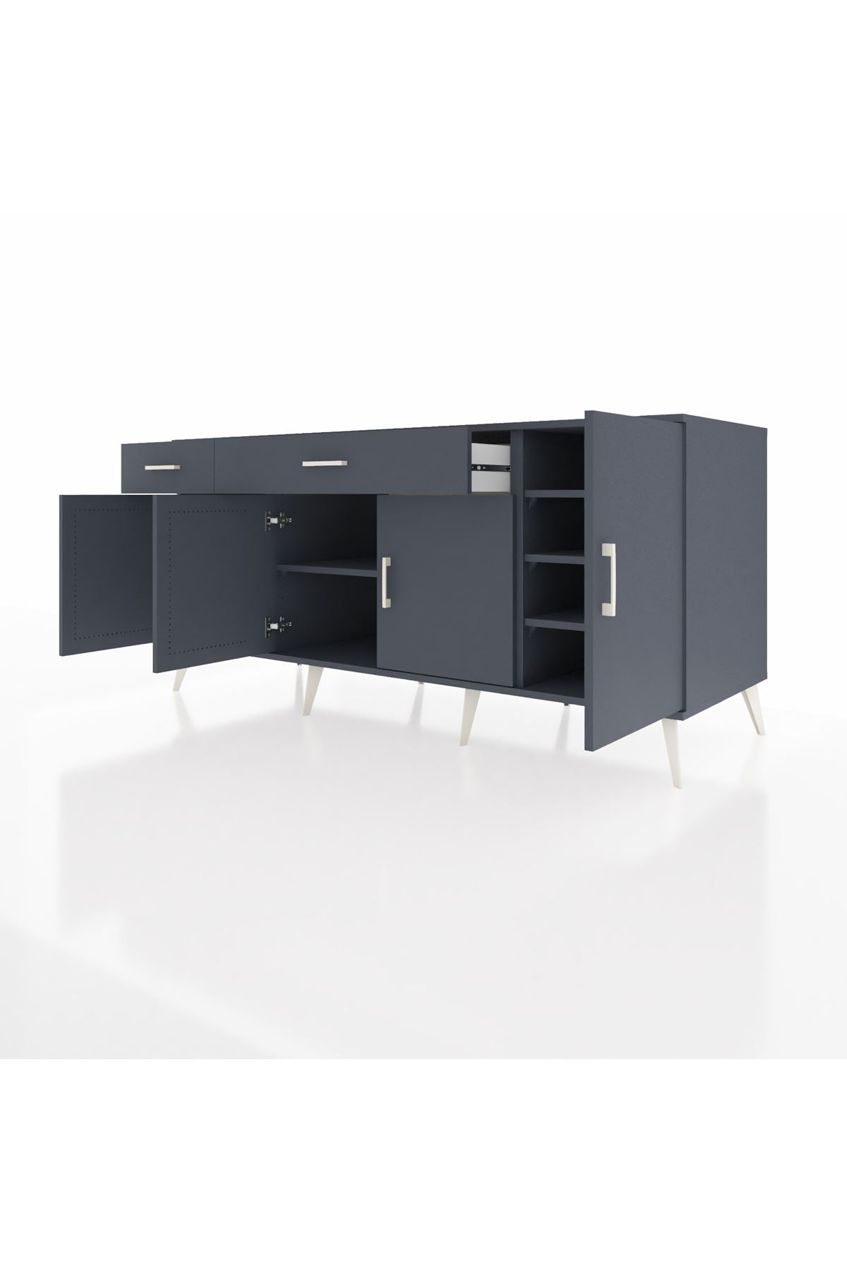 Kronos Konsol 5 Raflı 2 Çekmeceli 4 Kapaklı 176x59x83 - S610M046V17C