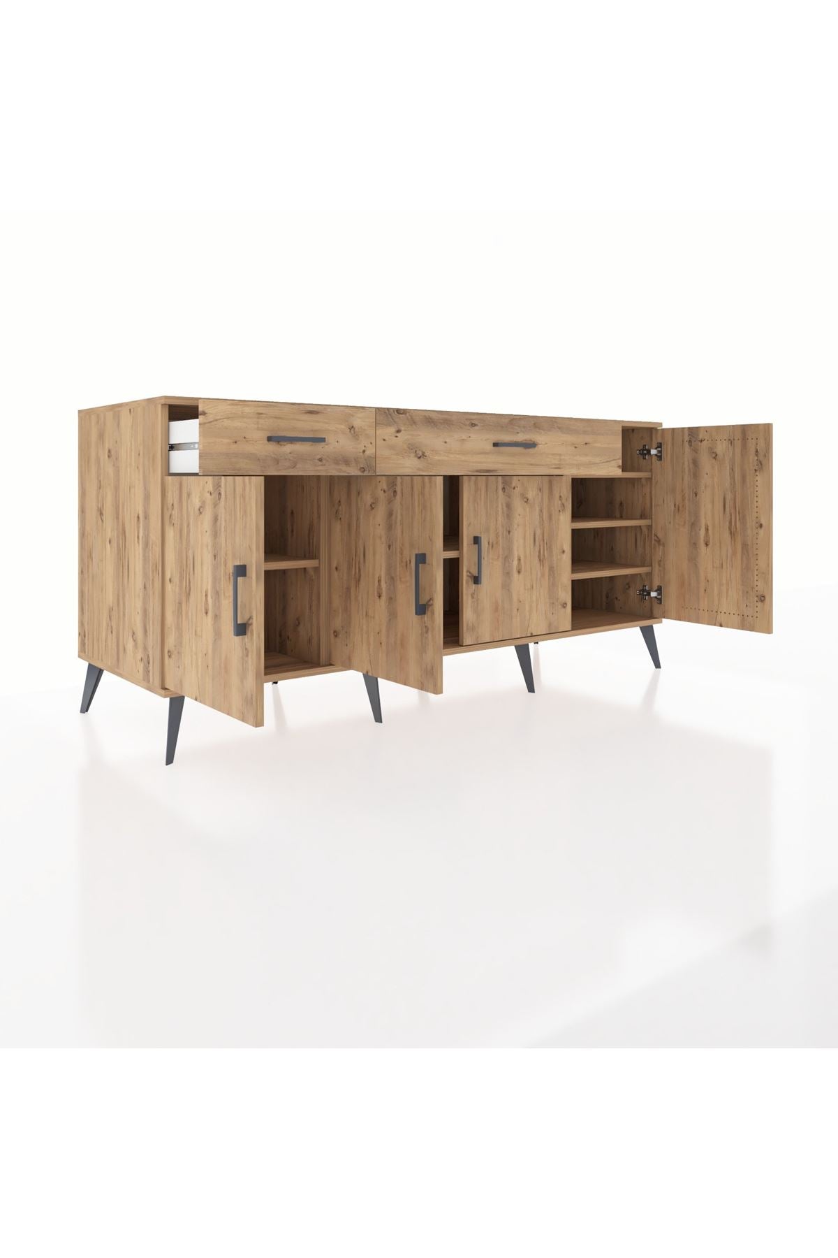Kronos Konsol 5 Raflı 2 Çekmeceli 4 Kapaklı 176x59x83 - S610M046V21C