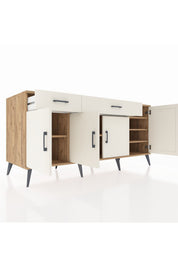 Kronos Konsol 5 Raflı 2 Çekmeceli 4 Kapaklı 176x59x83 - S610M046V22C