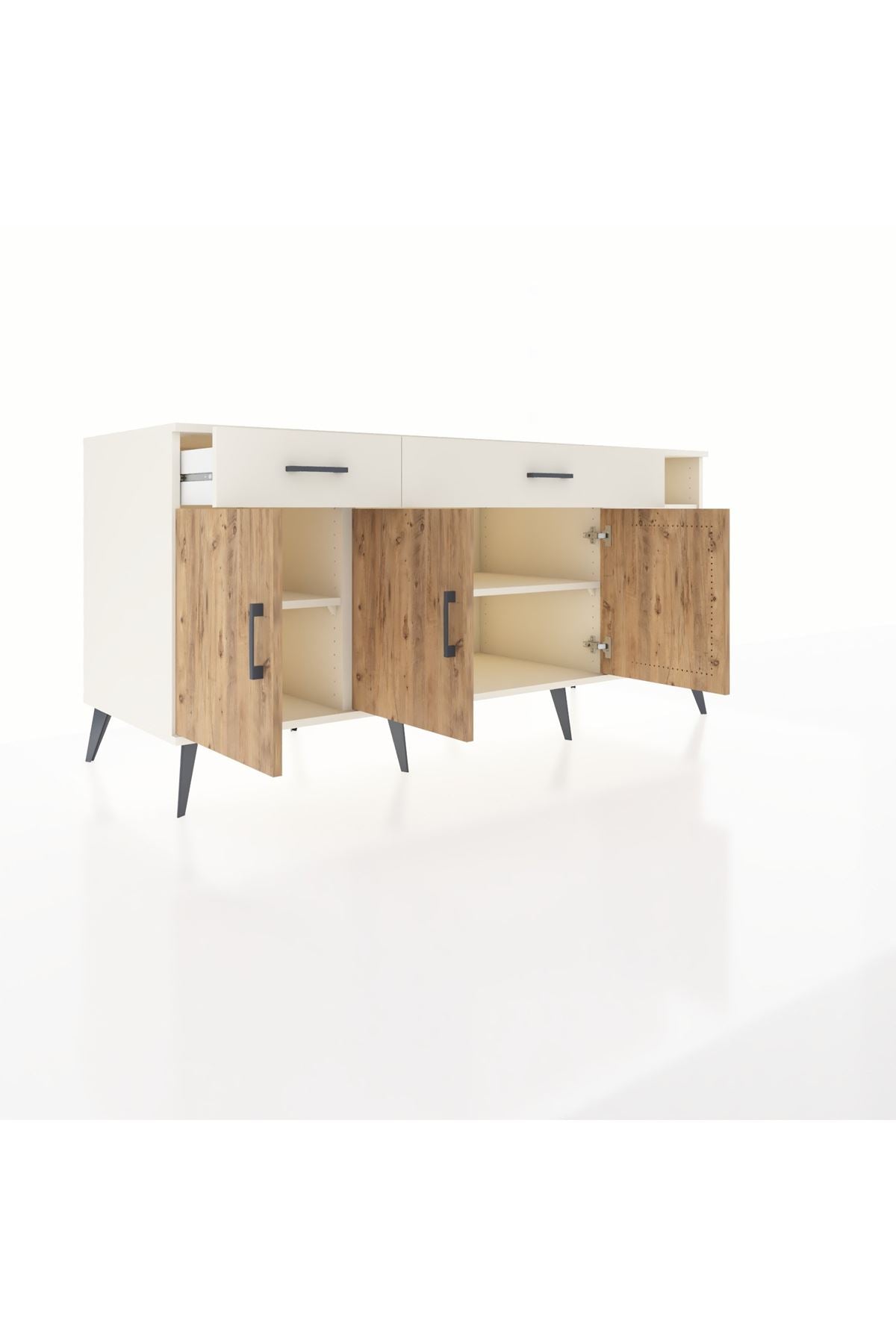 Kronos Konsol 5 Raflı 2 Çekmeceli 3 Kapaklı 176x59x83 - S610M047V01C