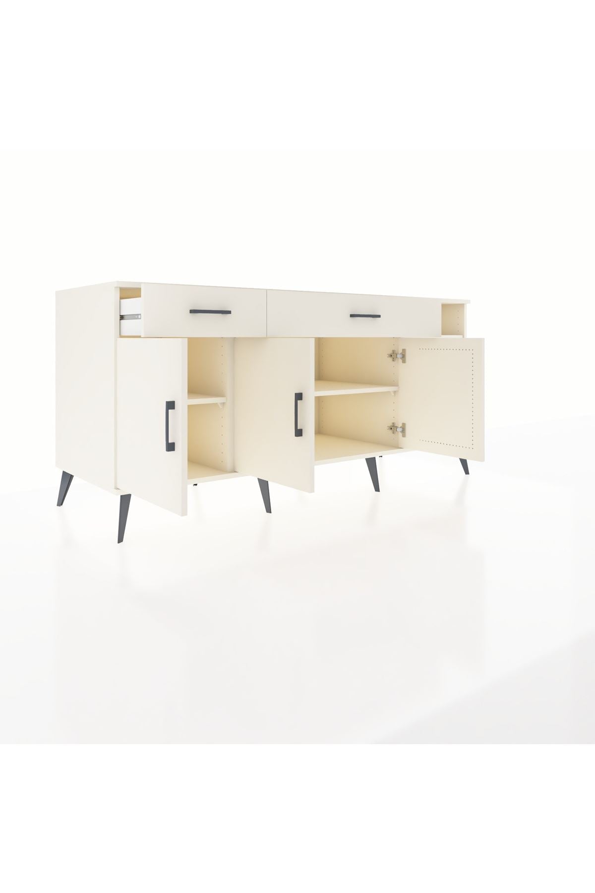 Kronos Konsol 5 Raflı 2 Çekmeceli 3 Kapaklı 176x59x83 - S610M047V04C
