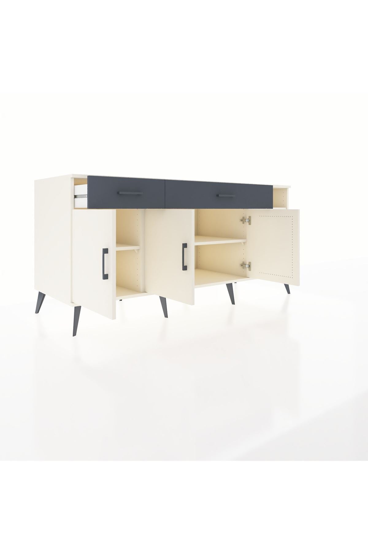 Kronos Konsol 5 Raflı 2 Çekmeceli 3 Kapaklı 176x59x83 - S610M047V05C