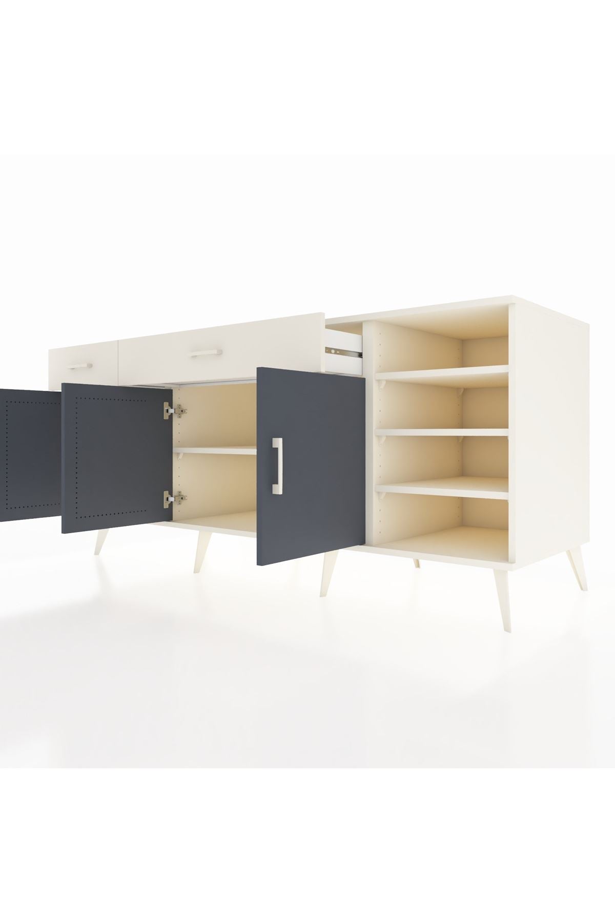 Kronos Konsol 5 Raflı 2 Çekmeceli 3 Kapaklı 176x59x83 - S610M047V07C